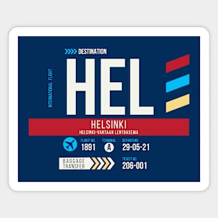 Helsinki (HEL) Airport Code Baggage Tag C Magnet